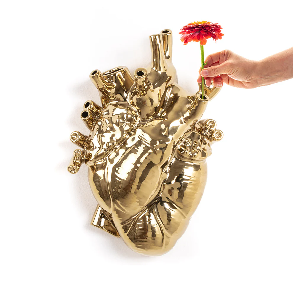 seletti dekoratyvinė vaza "love in bloom gold giant" seletti dekoratyvinė vaza "love in bloom gold giant"