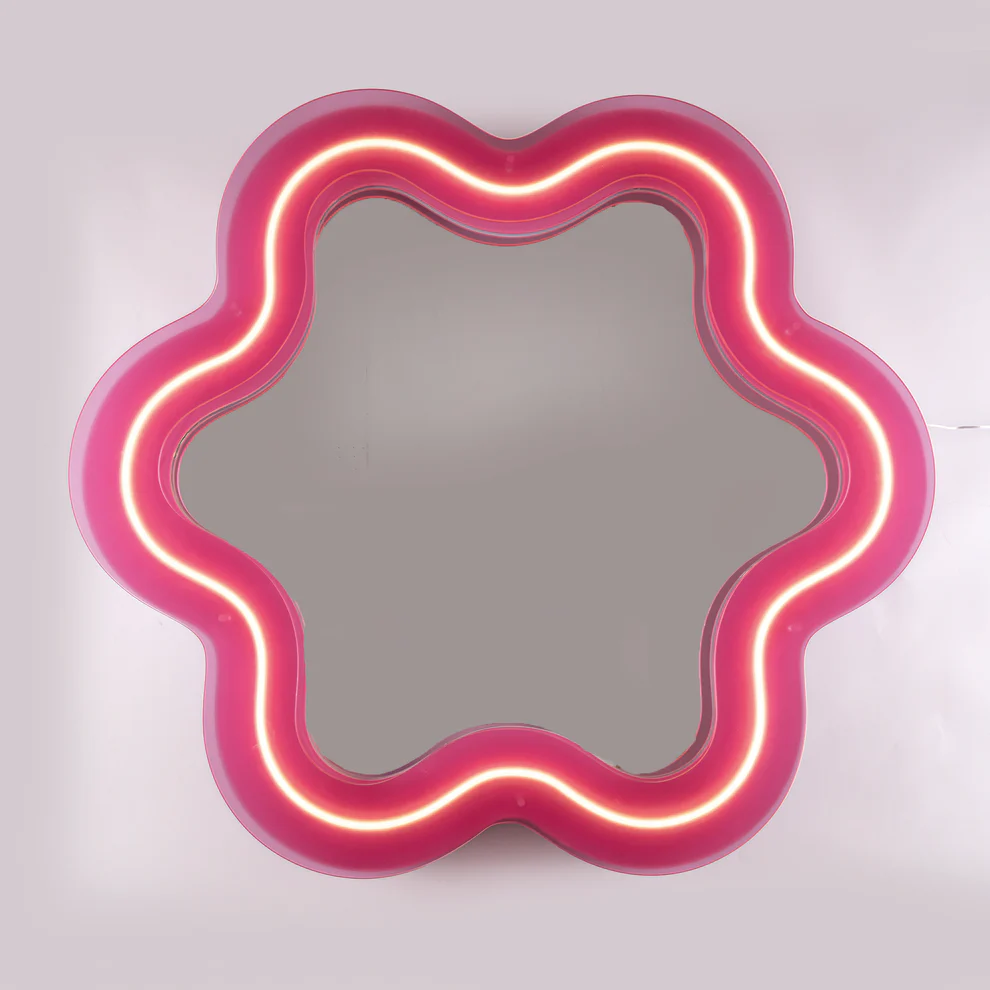 seletti neoninis veidrodis "supercurve flower" seletti neoninis veidrodis "supercurve flower"