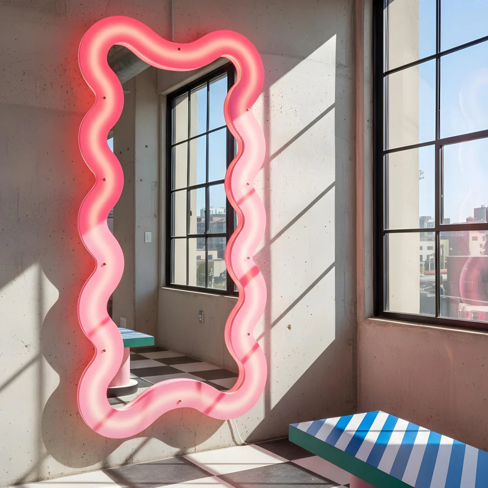 seletti neoninis veidrodis "supercurve tall" seletti neoninis veidrodis "supercurve tall"
