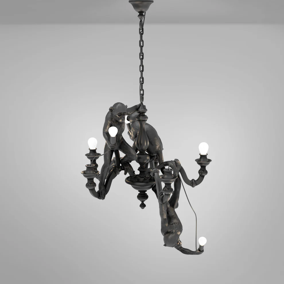 seletti dekoratyvinis pakabinamas šviestuvas "monkey chandelier" seletti dekoratyvinis pakabinamas šviestuvas "monkey chandelier"