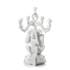 SELETTI dekoratyvinė skulptūra - žvakidė „Giant Burlesque 3 Monkeys“